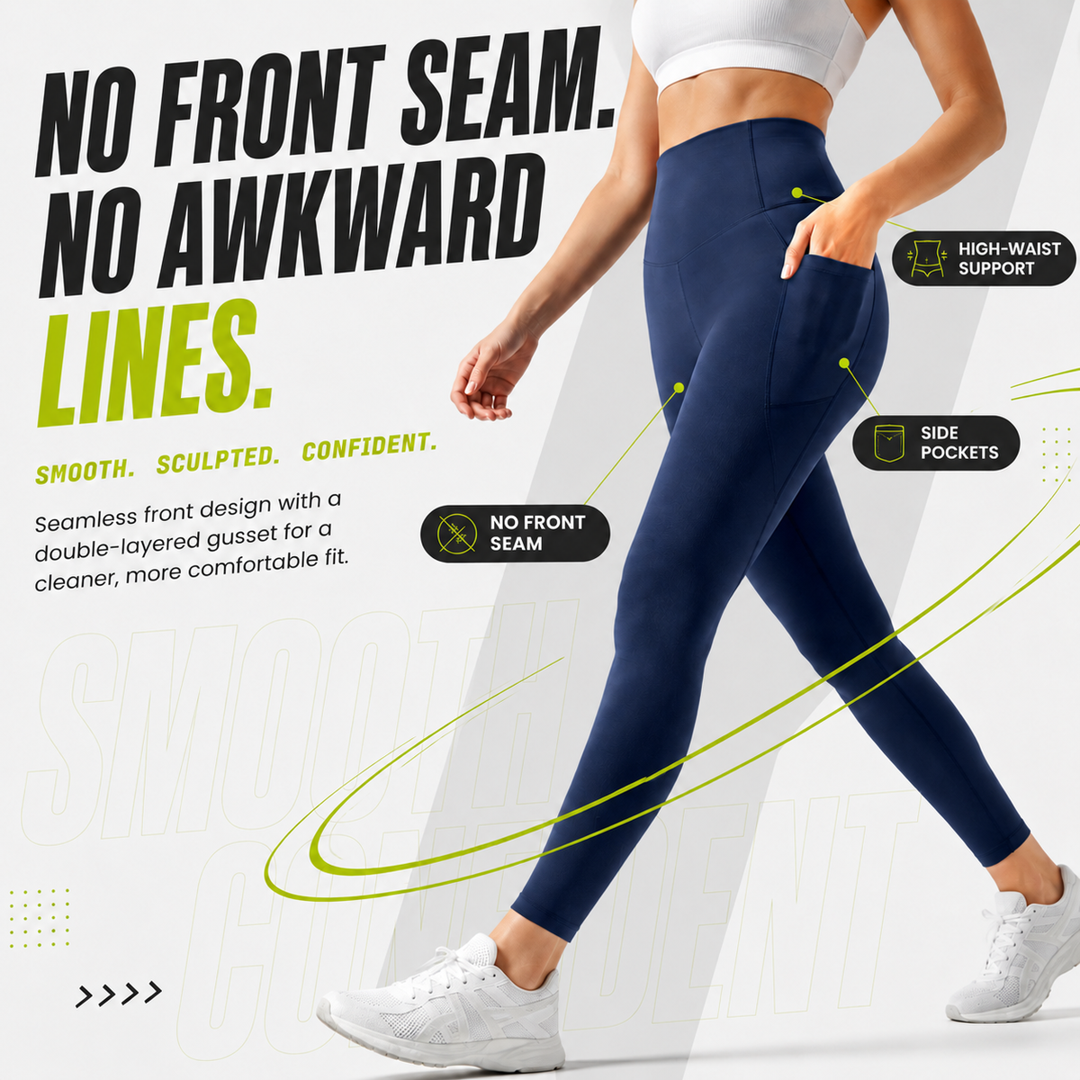 NATRAVOR® | High Waisted Tummy Control Pocket Shaping Training Leggings
