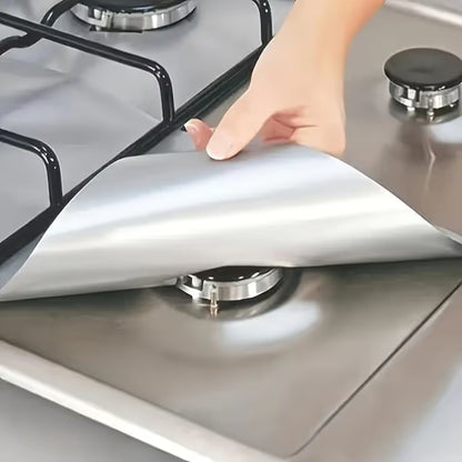 📢📢50% OFF !!⏰🎉 2026 Sale — Over 21,000 Sold! 🥘 Reusable Gas Stove Burner Liners♻️ (Set of 4)