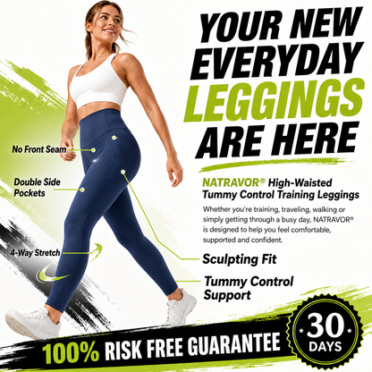 NATRAVOR® | High Waisted Tummy Control Pocket Shaping Training Leggings