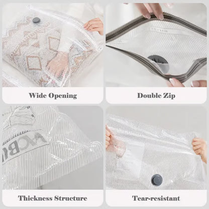 Travel Vacuum Storage Bags with Electric Air Pump – Save Up to 80% Space in Your Luggage