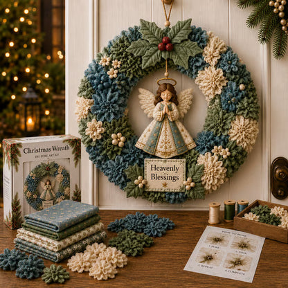🔥49% Off Last Day 🔥🎄 3D Fabric Poke Wreath DIY Kit
