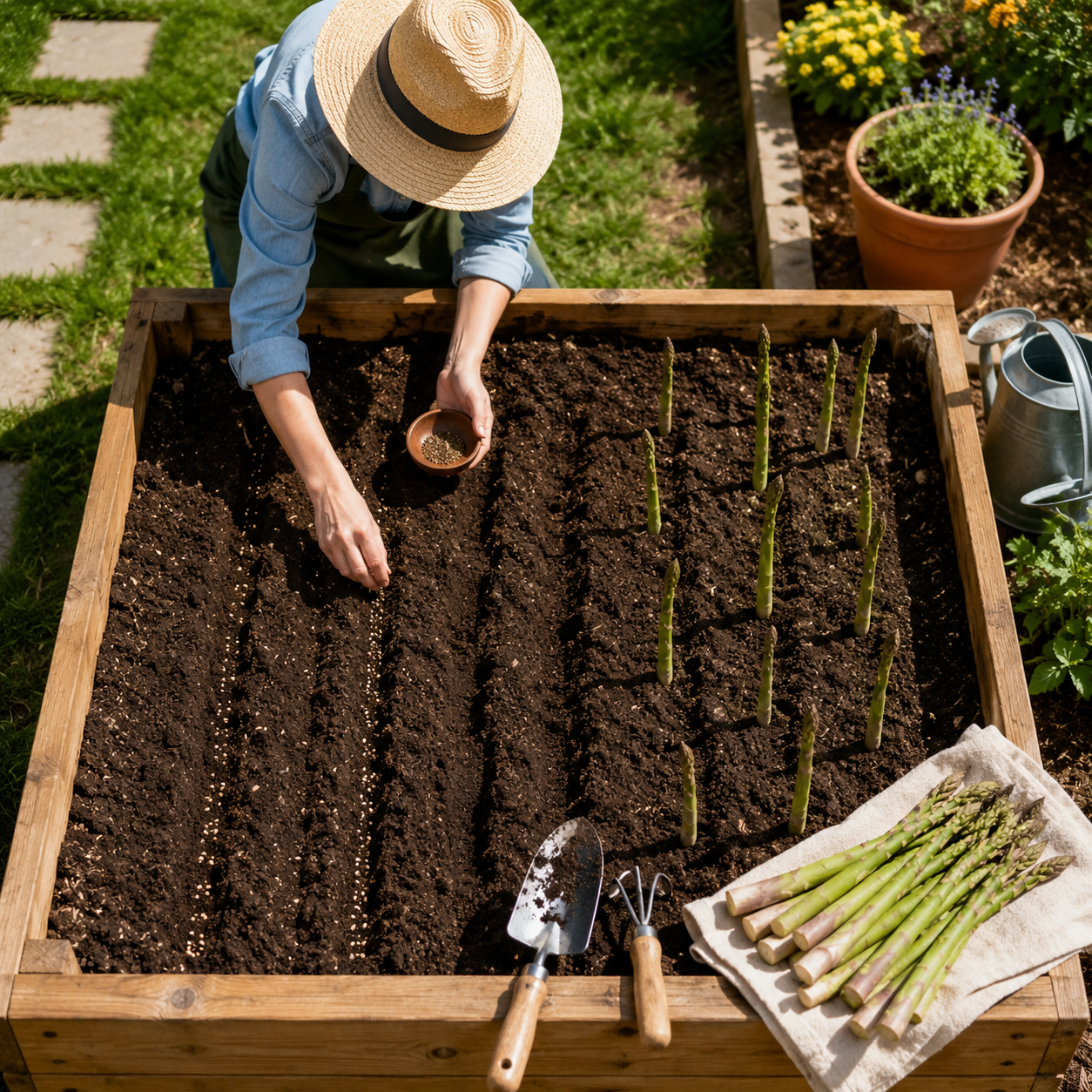 Grow Fresh Organic Asparagus at Home 🌱