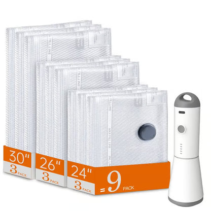 Travel Vacuum Storage Bags with Electric Air Pump – Save Up to 80% Space in Your Luggage