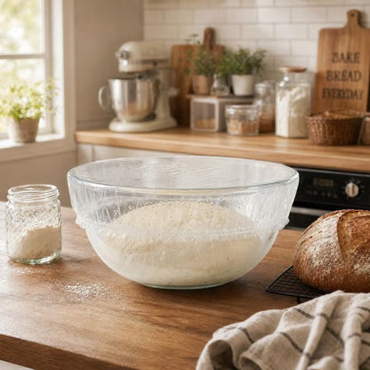 🔥LAST DAY SALE 49% OFF-100Pcs Medium Reusable Elastic Plastic Bowl Covers - Kitchen Bread Proofing
