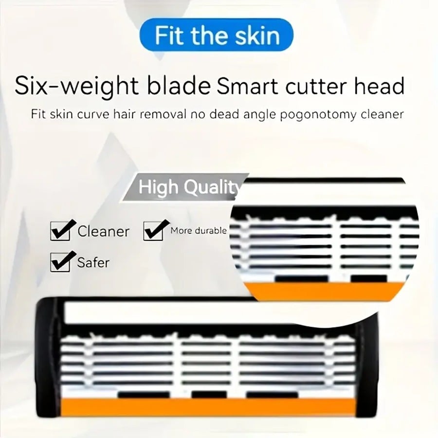 🎉Hot Sale 49% Off🔥  24/48Pcs Men's Razor Blade Replacement with Handle