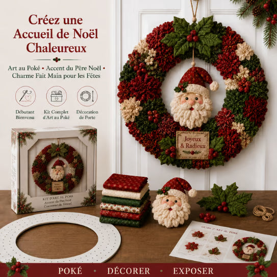 🔥49% Off Last Day 🔥🎄 3D Fabric Poke Wreath DIY Kit