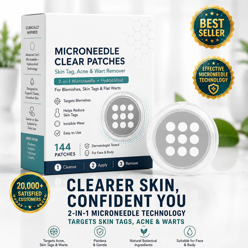 2-in-1 Microneedle & Hydrocolloid Patch🍀| Removes Raised Moles, Acne ...