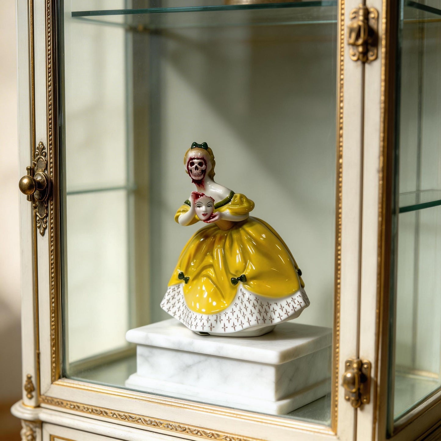 🏺✨Broken Ladies Ceramic Art Figure – Handcrafted Mixed Media Sculpture