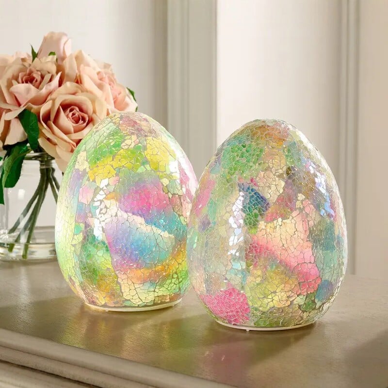 LAST CHANCE Easter decor 🐣✨ Illuminated Mosaic Eggs
