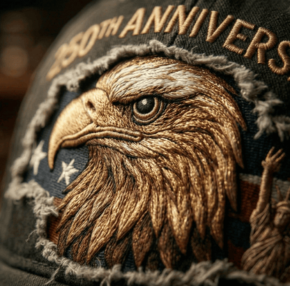 America 250 Cap 🇺🇸 – 💥Heavyweight Washed Canvas Patriotic Hat、Limited Collector's Edition
