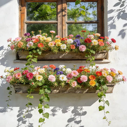 🌸 Turn Bare Soil into a Rainbow Carpet: "Everblooming" Moss Rose Seeds!